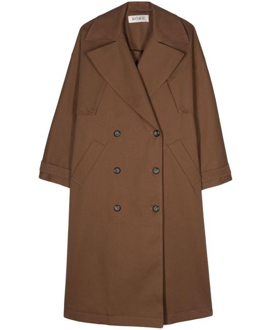 Rohe Brown Double-Layer Trench Coat