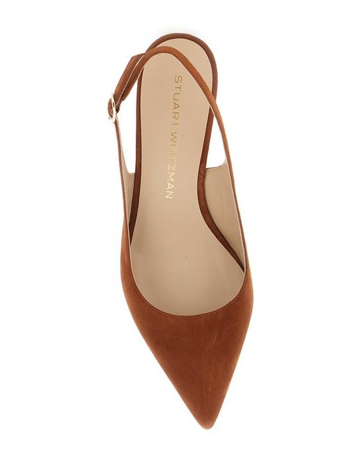 Stuart Weitzman Brown Stuart Sculpt Slingback 50