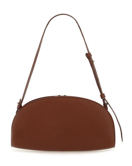 A.P.C. Brown Shoulder Bag "Demi-Lune"