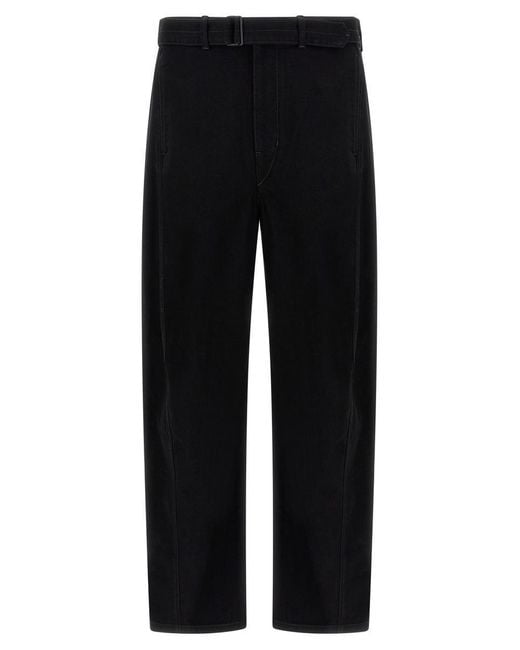 Lemaire Black 'Twisted Belted' Jeans for men