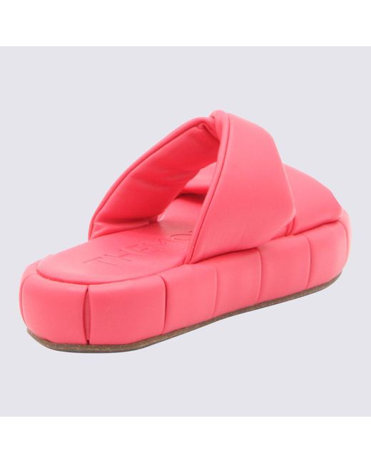 THEMOIRÈ Pink Raspberry Faux Leather Phenix Flats
