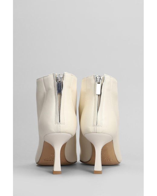 GISÉL MOIRÉ White Elise High Heels Ankle Boots