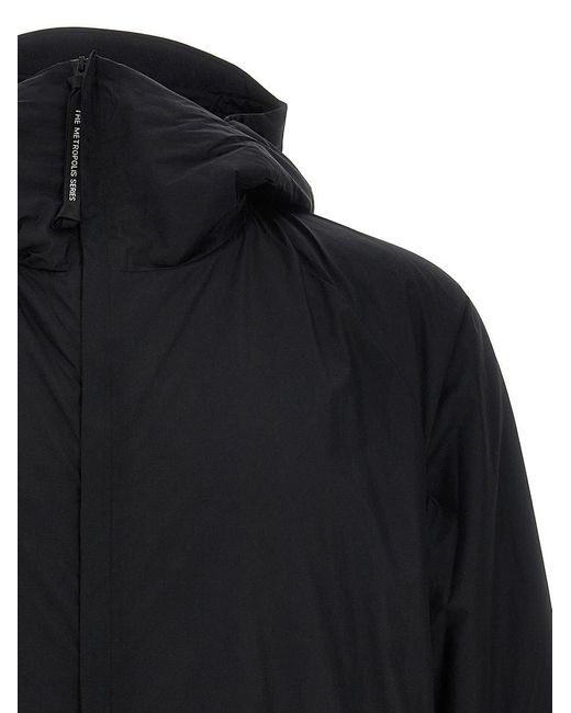 C P Company Black Ripstop Padded Hooded Coat for men