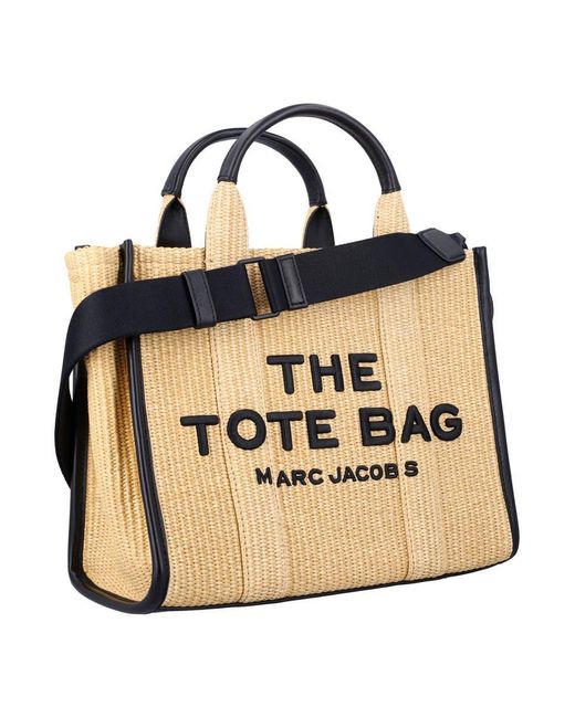 Marc Jacobs Metallic The Raffia Medium Tote Bag