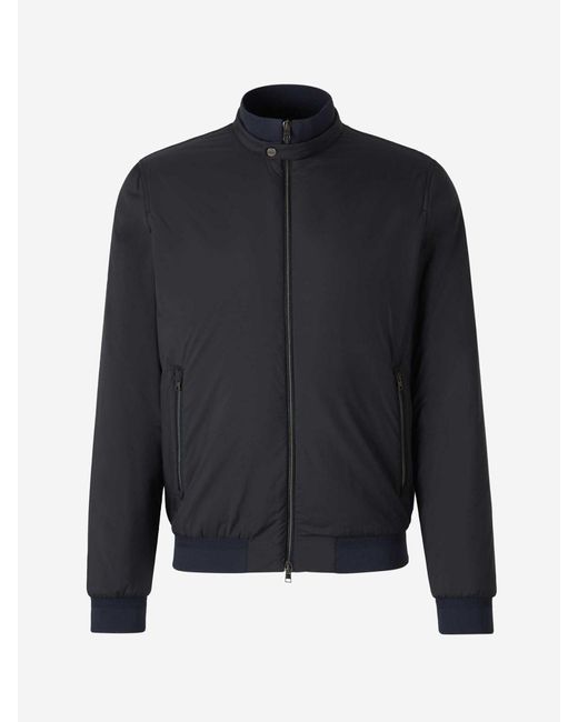 Herno Blue Bomber Jacket Zipper for men
