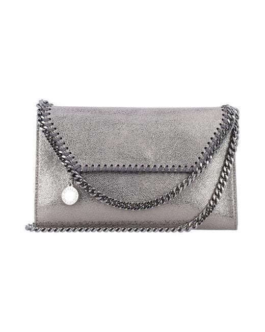 Stella McCartney Gray Falabella Wallet Crossbody Bag