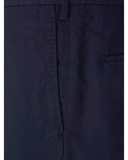 Incotex Blue Plain Linen Suit for men
