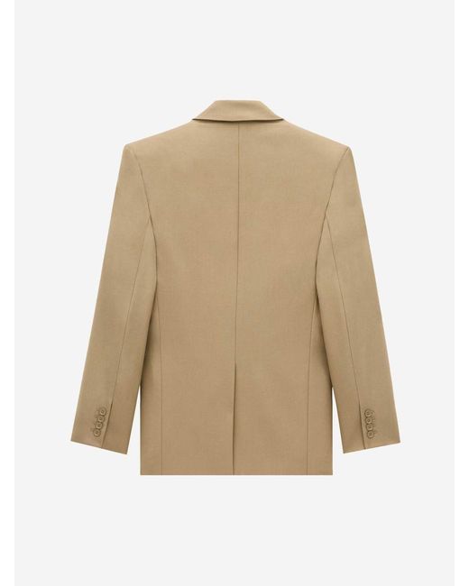 Saint Laurent Natural Blazer Structured Wool for men