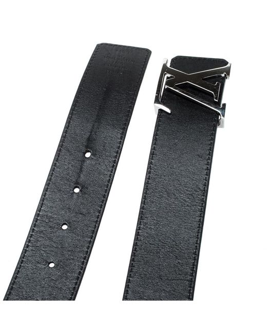 Louis Vuitton Black Leather Reversible Initials Belt Size 85 Cm in Black for Men - Lyst