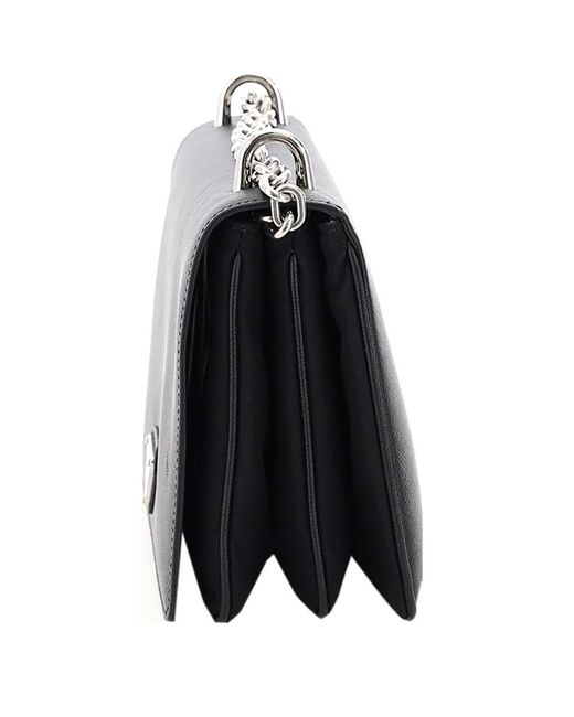 Prada Black Saffiano Leather Chain Bag - Lyst