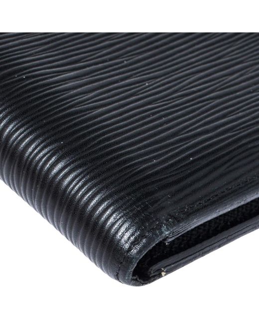 Louis Vuitton Black Epi Leather Slender Wallet for Men - Lyst