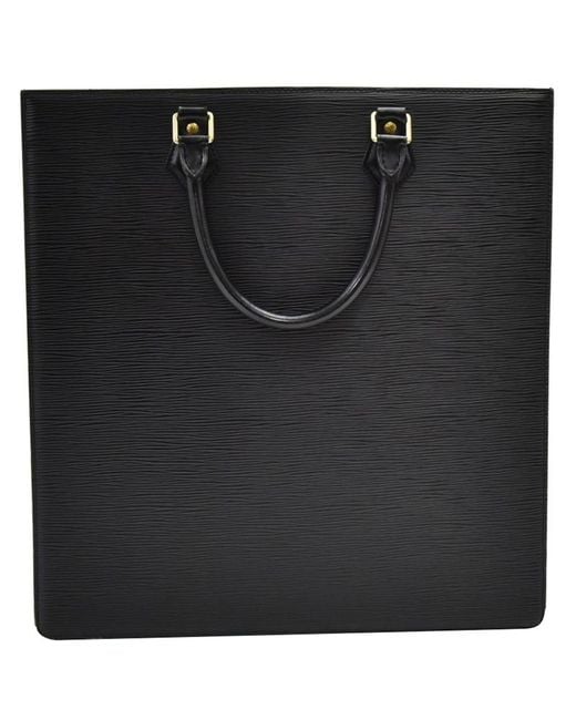 Louis Vuitton Black Epi Leather Sac Plat Handbag - Lyst