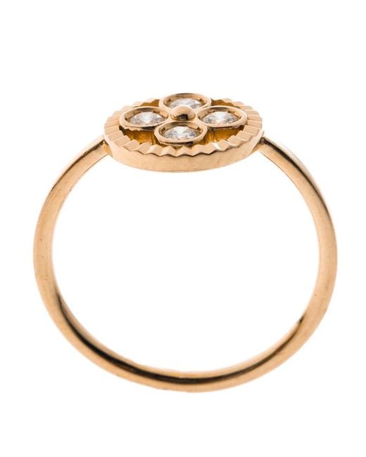 Lyst - Louis Vuitton Blossom Bb Diamond 18k Rose Gold Ring in Metallic