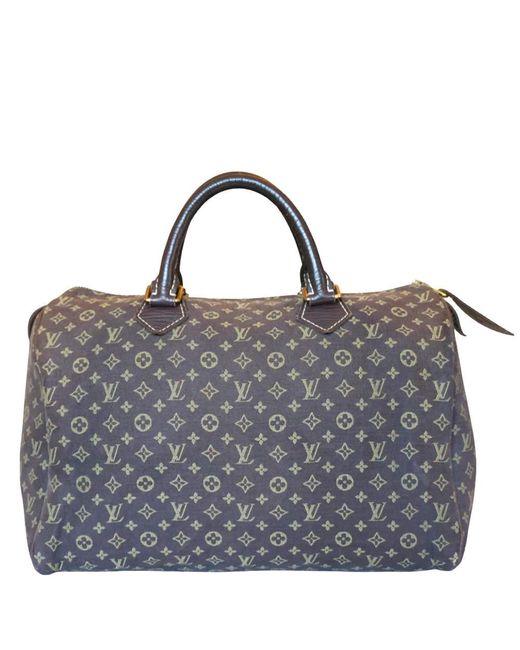 Louis Vuitton Mini Lin Canvas Speedy 30 Bag in Gray - Lyst