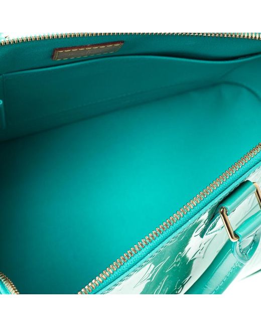 Louis Vuitton Bleu Lagon Monogram Vernis Leather Alma Pm Bag in Blue - Lyst