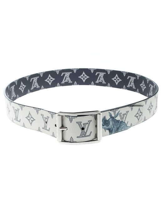 mens white lv belt