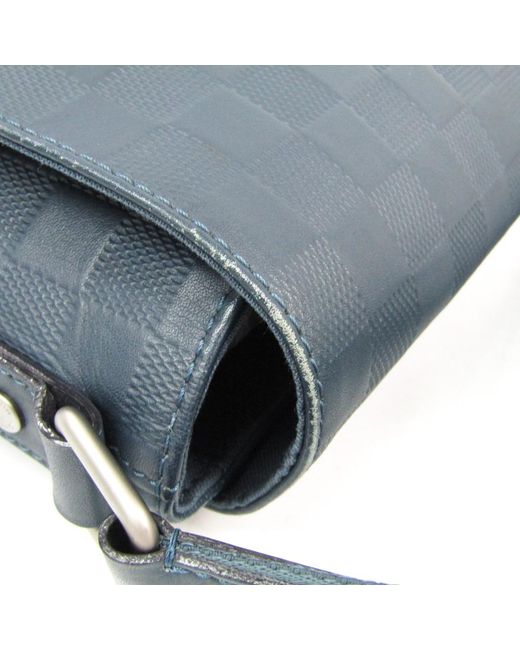 Louis Vuitton Damier Infini Leather District Pm Bag in Navy Blue (Blue) for Men - Lyst