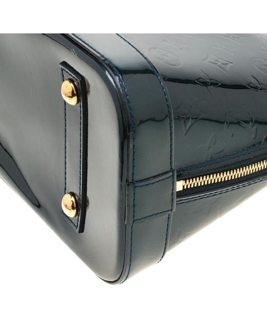 Louis Vuitton Bleu Nuit Monogram Vernis Leather Alma Pm Bag in Blue - Lyst