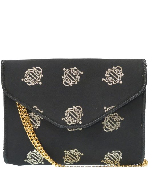 Women S Black Silk Satin Vintage Clutch Bag