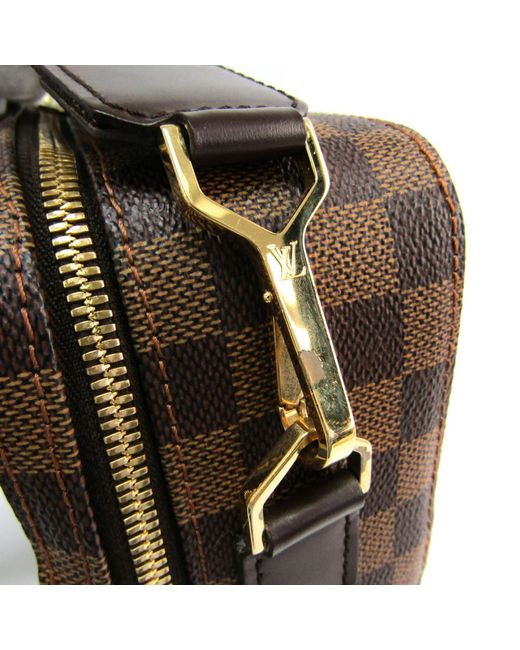 Men S Brown Damier Ebene Canvas Porte Ordinateur Sabana Laptop Bag