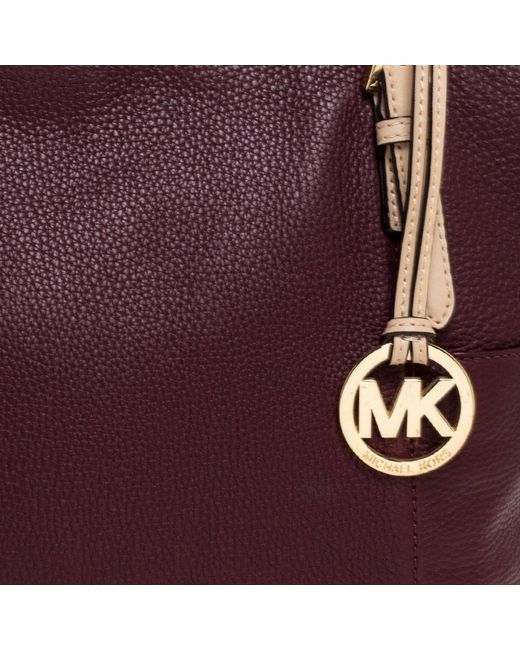 burgundy michael kors tote