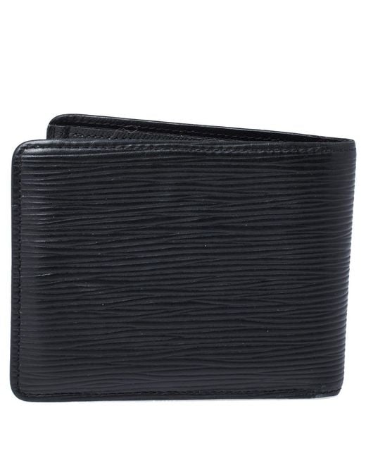 Louis Vuitton Black Epi Leather Slender Wallet for Men - Lyst