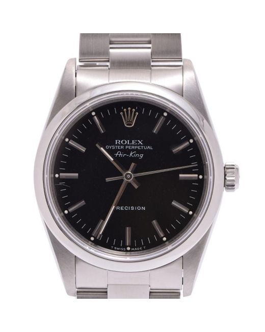 Black Stainless Steel Air King 14000 Men\u0027s Wristwatch 33 Mm