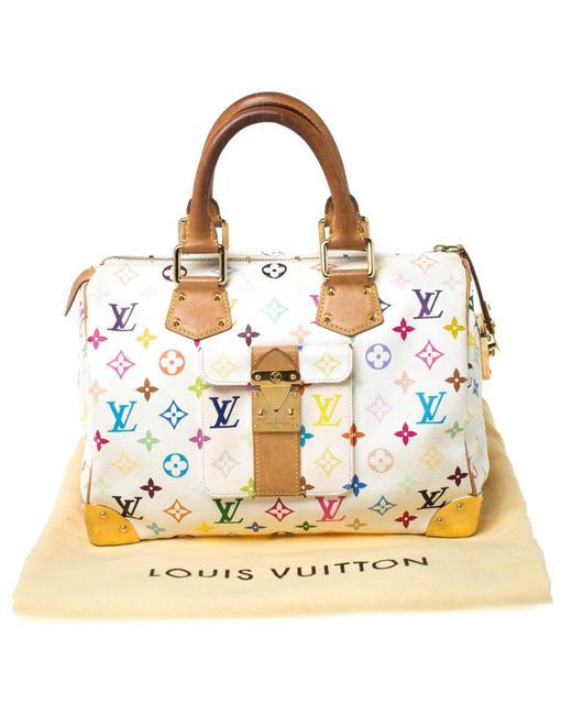 Louis Vuitton White Monogram Multicolore Canvas Speedy 30 Bag - Save 31% - Lyst
