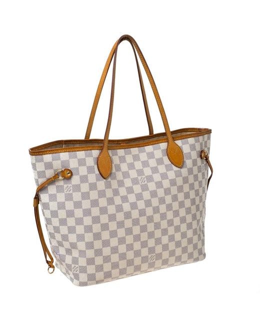 Louis Vuitton Damier Azur Canvas Neverfull Mm Bag in Grey (Gray) - Save 41% - Lyst