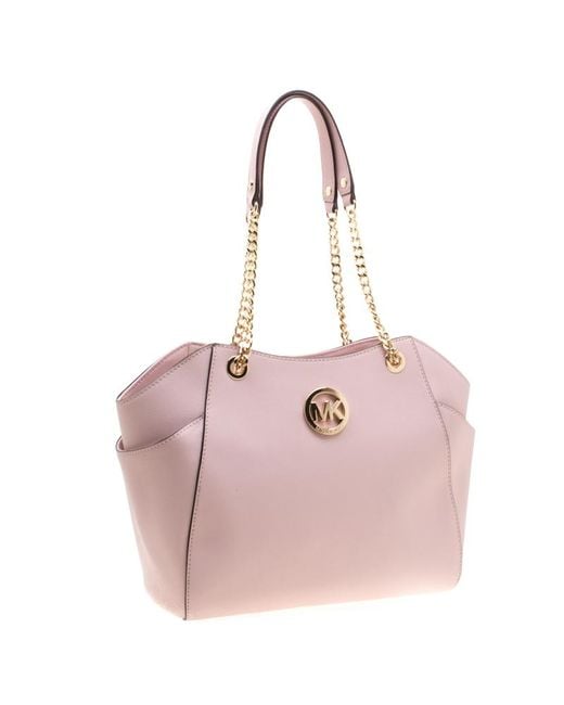 MICHAEL Michael Kors Blush Pink Leather Jet Set Travel Chain Shoulder