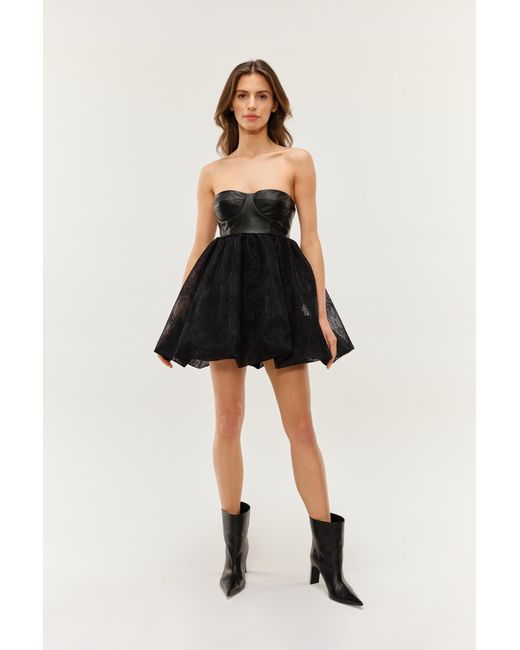 The Mannei Salem Dress Irbid Leather And Lace Dress in Black Lyst