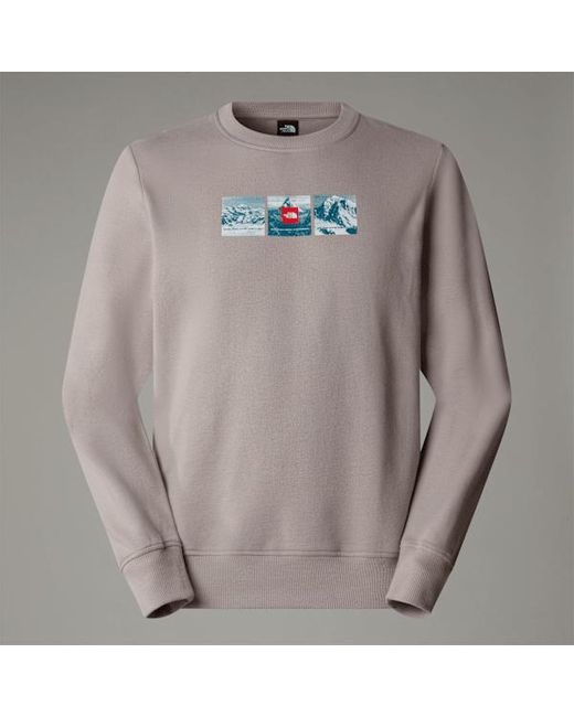 The North Face Gray Expedition System Graphic Sweatshirt for men