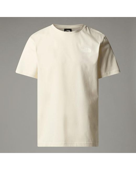 The North Face White ’S Redbox T-Shirt Dune-Muted Pine for men