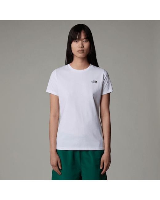 The North Face White ’Simple Dome T-Shirt Tnf