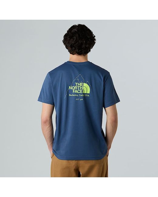 The North Face Blue Biner Graphic 4 T-Shirt for men