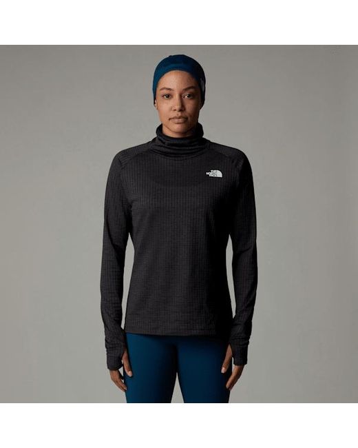 The North Face Black Flex Warm Funnel Neck Top Tnf Light Heather