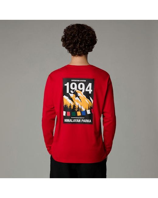 The North Face Red Anniversary Long-Sleeve T-Shirt Tnf for men