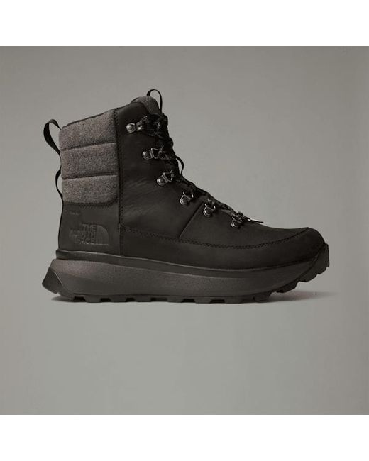 The North Face Black Bergen Leather Waterproof Snow Boots for men