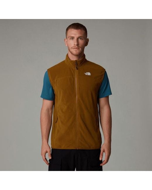 The North Face Brown '100 Glacier Gilet Moss for men