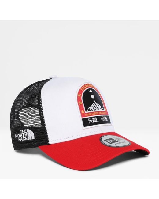 The North Face Offizielle New Era X 9forty A-frame Trucker Kappe Tnf /tnf  Red in Weiß | Lyst DE