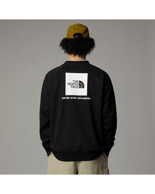 The North Face Black Raglan Redbox Sweatshirt Tnf for men