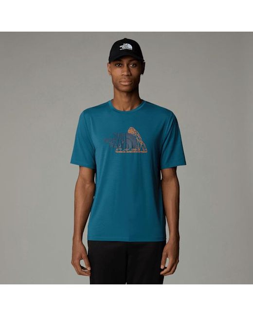 The North Face Blue Foundation Mountain T-Shirt Mallard for men