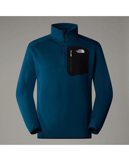 The North Face Blue Crest 1/4 Zip Fleece for men
