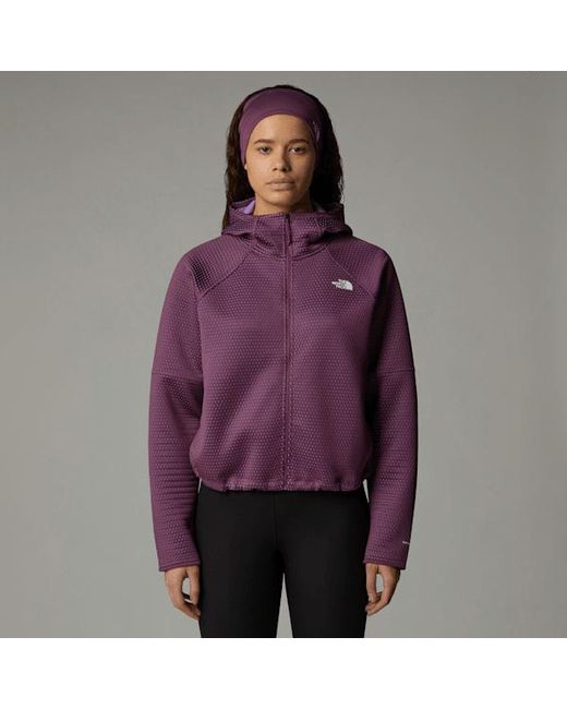 The North Face Purple Vertical Thermal Full-Zip Hooded Jacket