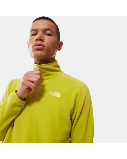 north face half zip fleece pullover mens