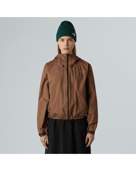 The North Face Brown Packable Rain Jacket