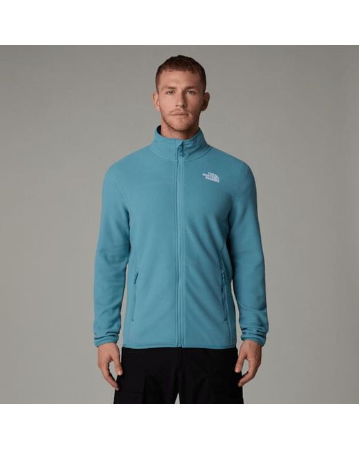 The North Face Blue 100 Glacier Full-Zip Fleece Algae for men