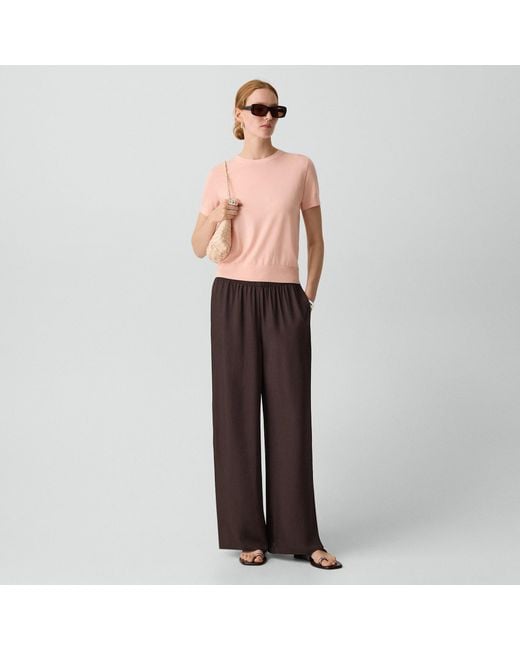 Theory Pink Side Vent Pull-On Pant