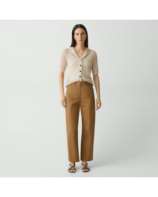 Theory Natural Cropped Barrel Pant