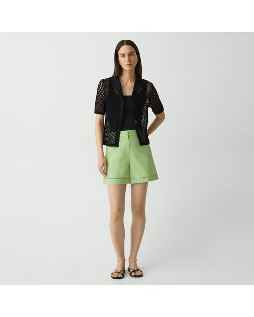 Theory Green Eyelet Short